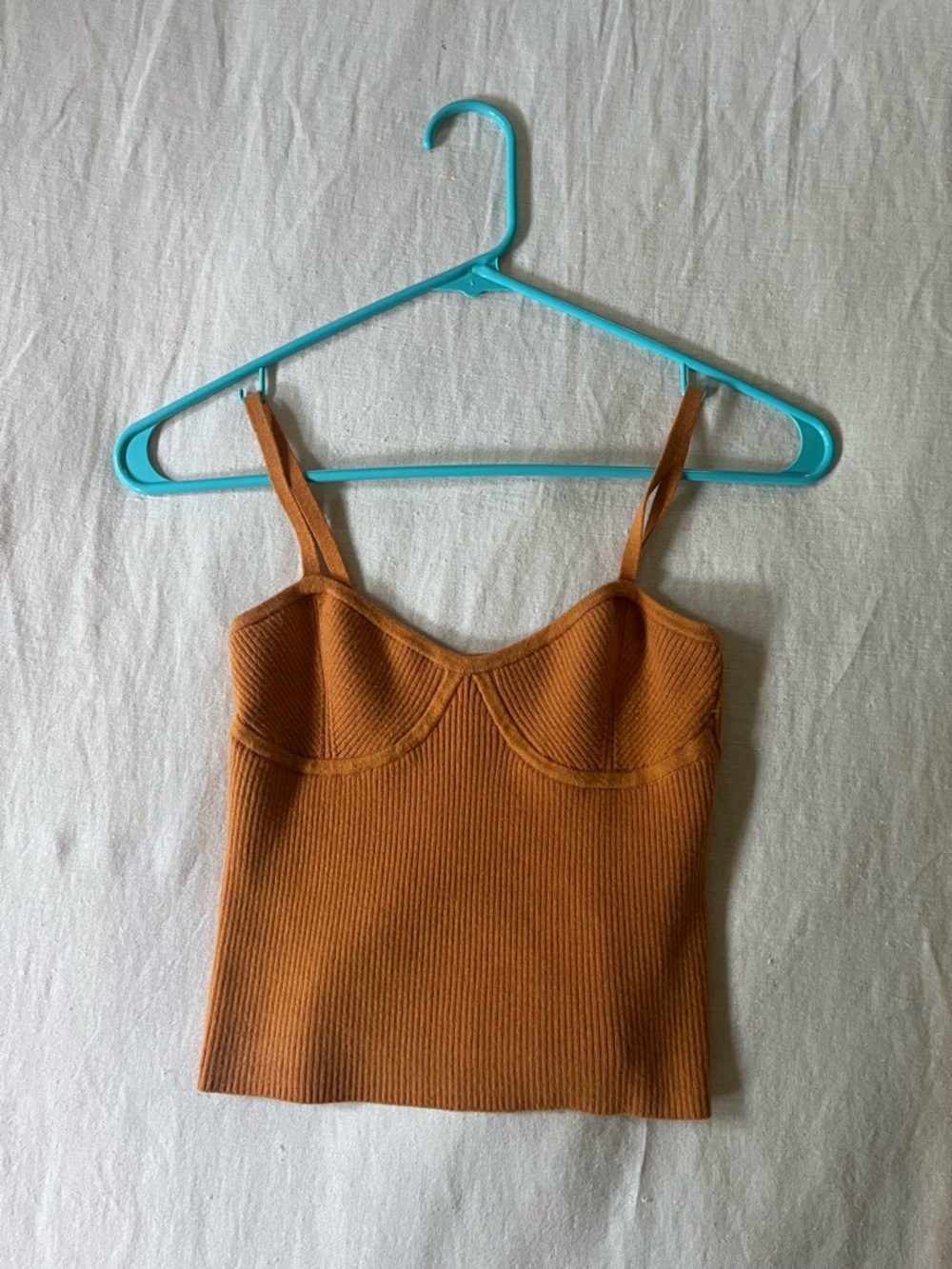 Madewell Ribbed Sweetheart Cami - Rust